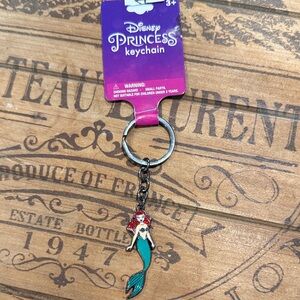 Disney Princess Ariel Keychain with Red and Green